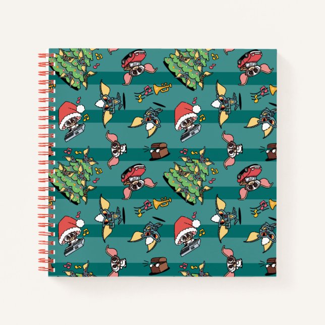 Gremlins | Cute Comic Christmas Pattern Notebook (Front)