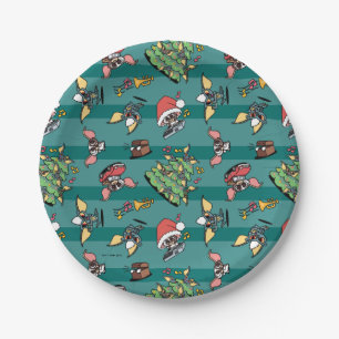 Gremlins   Cute Comic Christmas Pattern Paper Plate