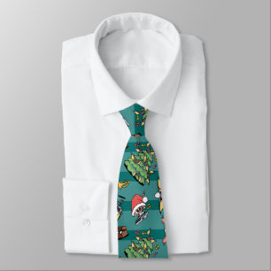 Gremlins Cute Comic Christmas Pattern Tie