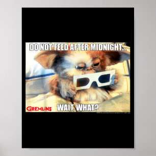 Gremlins Do Not Feed After Midnight Wait What Meme Poster