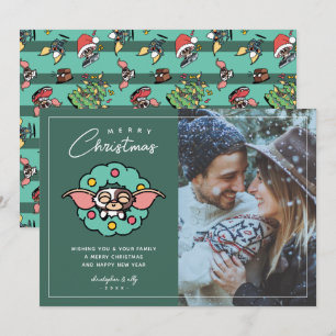 Gremlins Gizmo Merry Christmas Holiday Photo Invitation