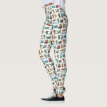 Gremlins™ Sticker Fun Pattern Leggings<br><div class="desc">Celebrate classic creature-feature fun with this vibrant Gremlins™ sticker-style pattern! Packed with fan-favorite characters like Gizmo and Stripe, retro logos, popcorn moments, movie tickets, and playful props, this design captures all the mischievous energy and nostalgic charm of the iconic film. The collage-style layout creates a bold “sticker bomb” effect, with...</div>