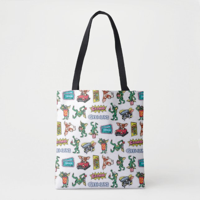 Gremlins™ Sticker Fun Pattern Tote Bag (Front)