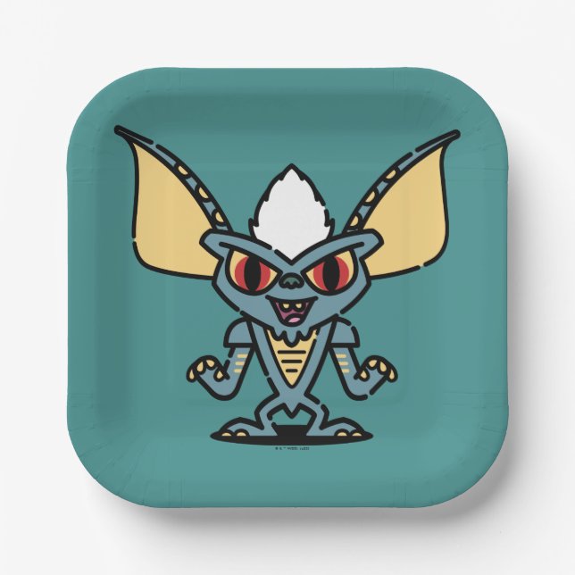 Gremlins | Stripe Cute Comic Character Paper Plate (Front)