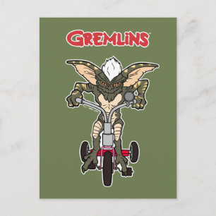 Gremlins Stripe Riding Tricycle Postcard