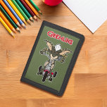 Gremlins | Stripe Riding Tricycle Trifold Wallet<br><div class="desc">Check out this scary design featuring Stripe riding a tricycle.</div>