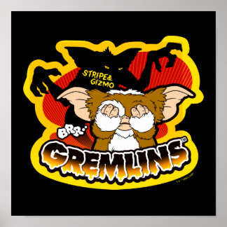 Gremlins | Stripe Scaring Gizmo Poster