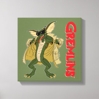 Gremlins | Stripe Trench Coat Flash Canvas Print