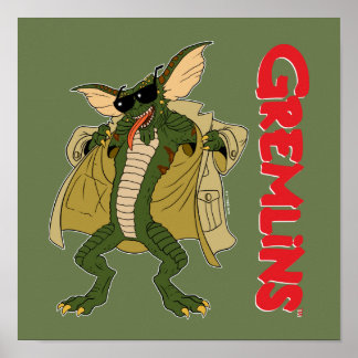 Gremlins | Stripe Trench Coat Flash Poster