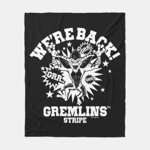 Gremlins Stripe We're Back Fleece Blanket