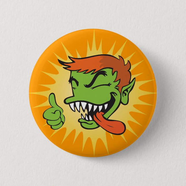 Gremmie Button - Orange (Front)