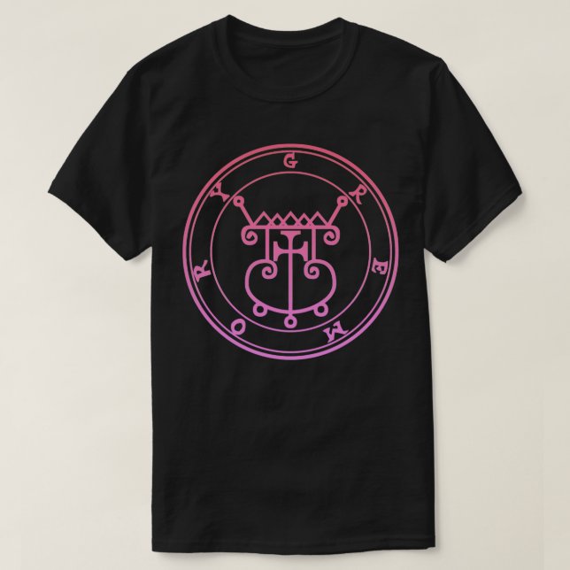 Gremory Sigil Procures Love Pink Gradient T-Shirt (Design Front)