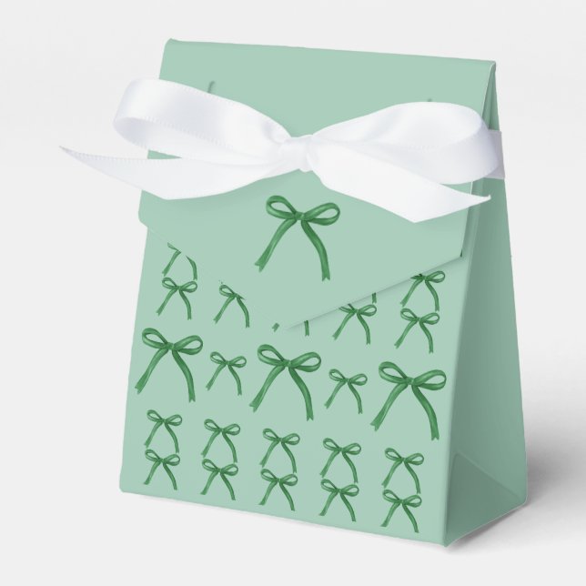 gren bow pattern favor box (Front Side)