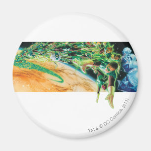 Gren Lanterns Flying in Space Magnet