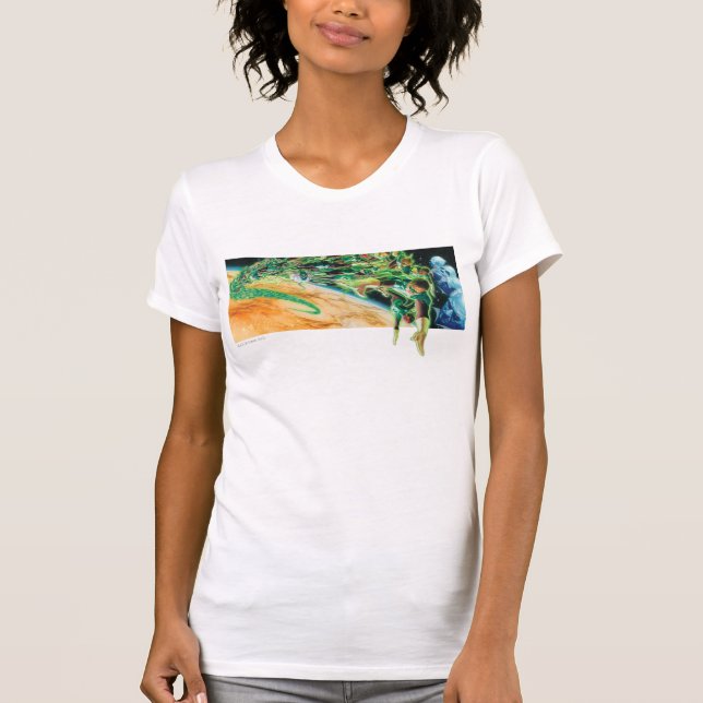 Gren Lanterns Flying in Space T-Shirt (Front)