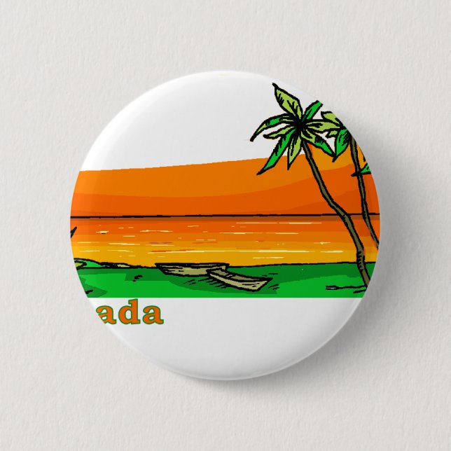 Grenada 2 Inch Round Button (Front)