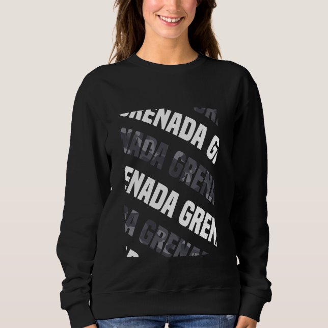 Grenada Camo Pattern Grey Camouflage Sweatshirt (Front)
