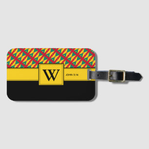 GRENADA CARRIACOU Christian Scripture Monogram Luggage Tag
