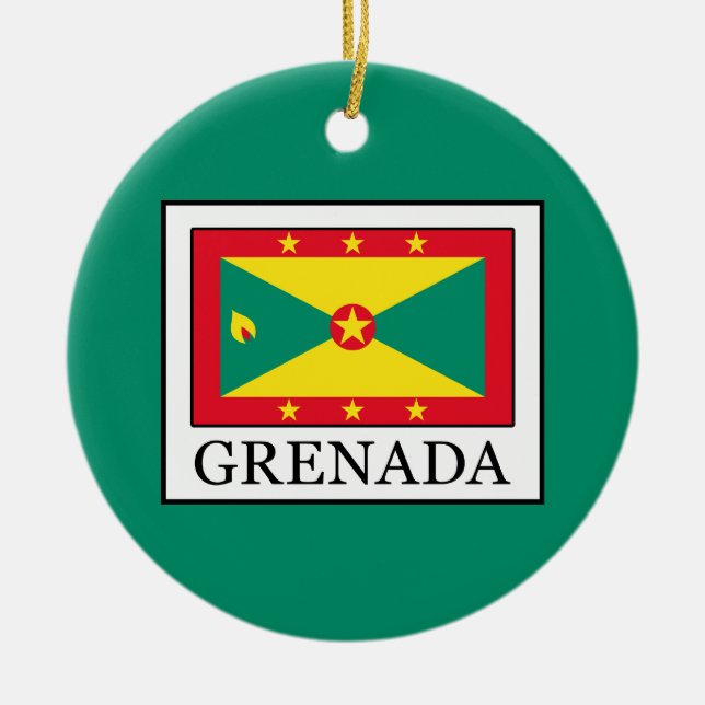 Grenada Ceramic Ornament (Front)