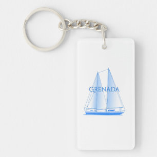 Grenada Coastal Nautical Sailing Sailor Keychain