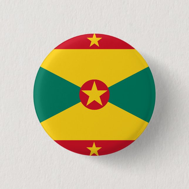 Grenada Flag 1 Inch Round Button (Front)