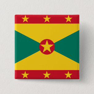 Grenada Flag 2 Inch Square Button