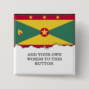 Grenada Flag 2 Inch Square Button
