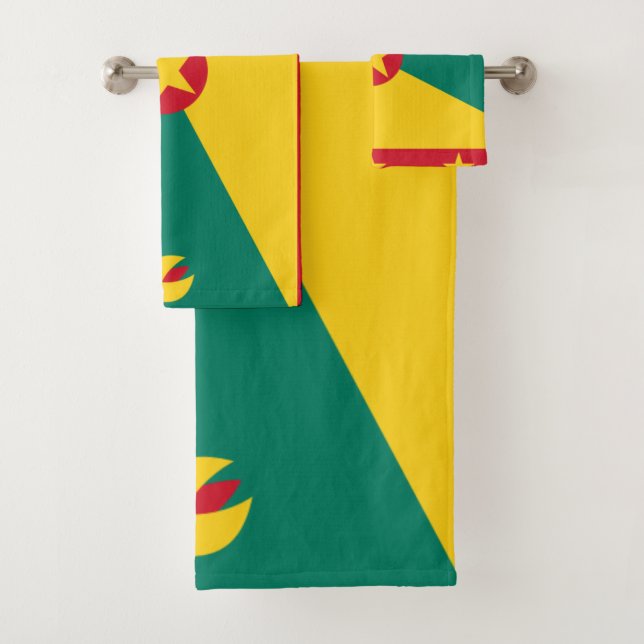 Grenada Flag Bath Towel Set (Insitu)