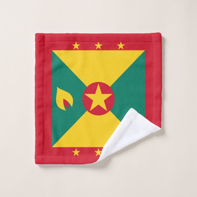 Grenada Flag Bath Towel Set (Wash Cloth)