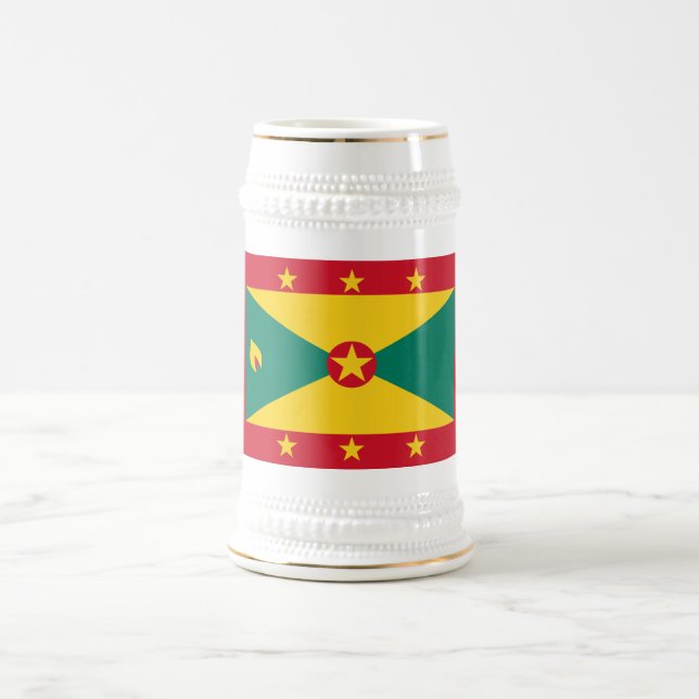 Grenada Flag Beer Stein (Center)