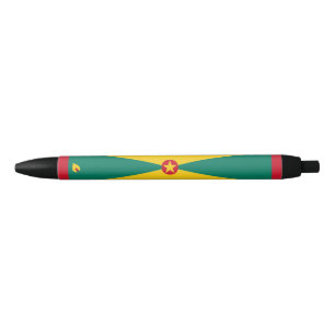 Grenada flag black ink pen