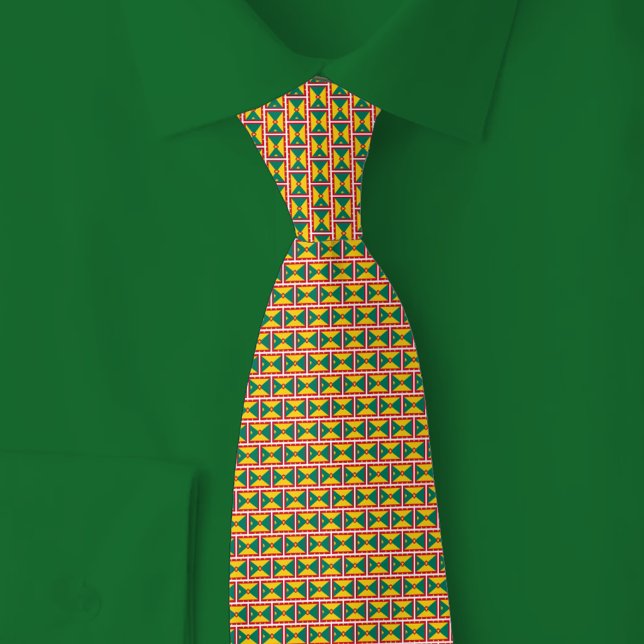 Grenada Flag Brick Pattern Tie (Creator Uploaded)