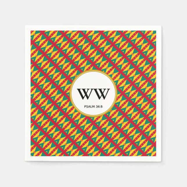 GRENADA FLAG Celebration Birthday Heritage Party Napkin (Front)