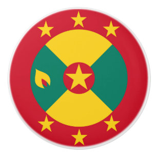 Grenada flag ceramic knob
