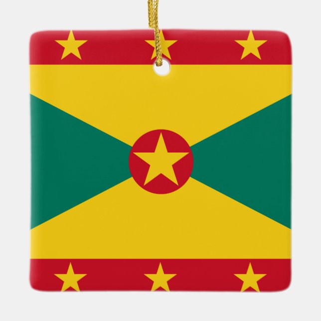 Grenada Flag  Ceramic Ornament (Front)