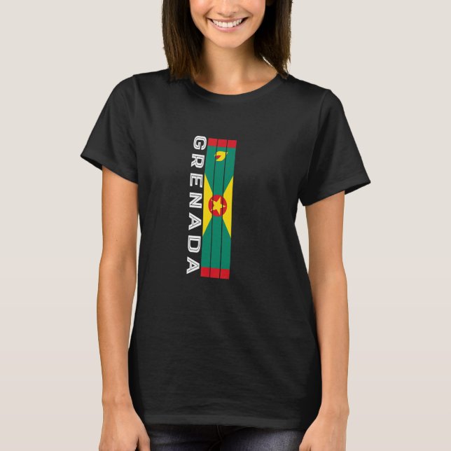 Grenada Flag Colours T-Shirt (Front)