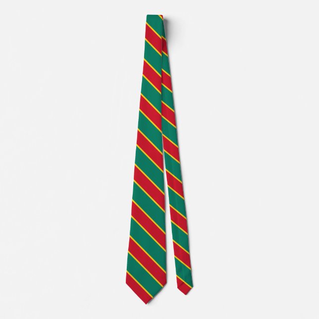 Grenada Flag Elegant Patriotic Neck Tie (Front)