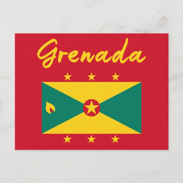 Grenada Flag Grenadian Caribbean Carnival Mas Postcard (Front)