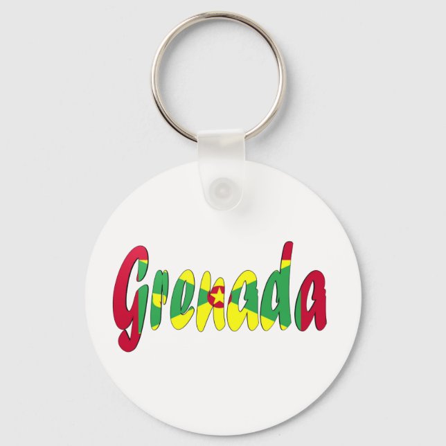 Grenada Flag Keychain (Front)