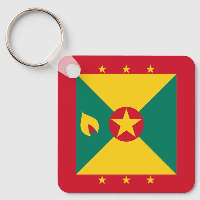 Grenada Flag Keychain (Front)