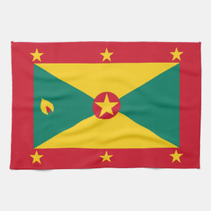 Grenada flag kitchen towel