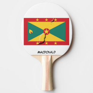 GRENADA FLAG & MAP Personalized Ping Pong Paddle