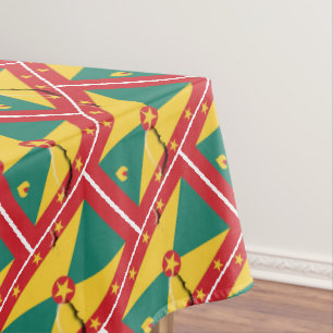 GRENADA FLAG MAP Stylish Patriotic Tablecloth