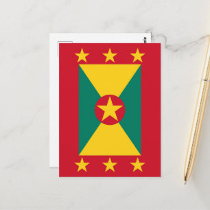 Grenada flag postcard
