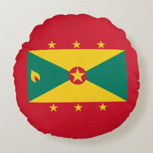 Grenada Flag Round Pillow