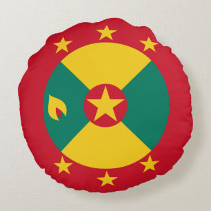 Grenada flag round pillow