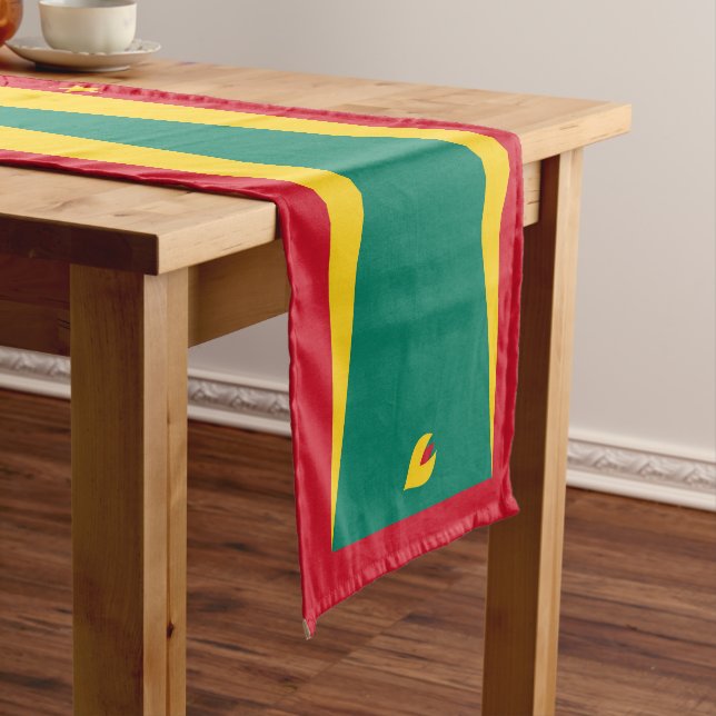Grenada flag short table runner (In Situ)
