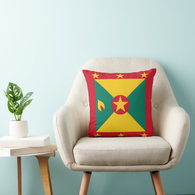 Grenada flag throw pillow (Chair)