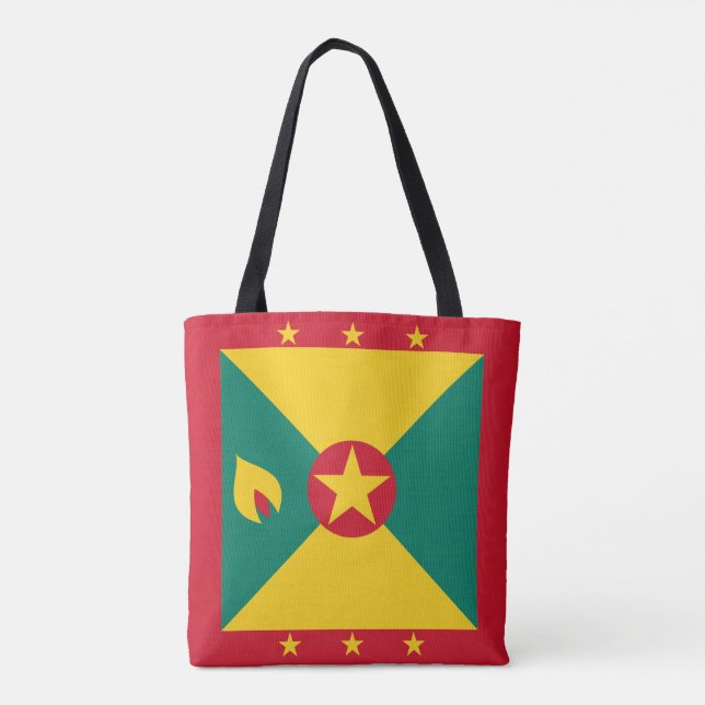 Grenada Flag Tote Bag (Back)