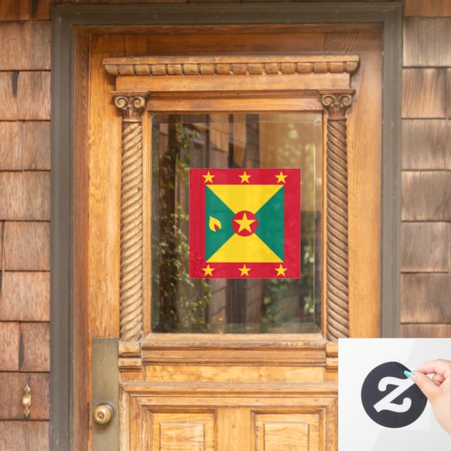 Grenada flag window cling (Home Door)